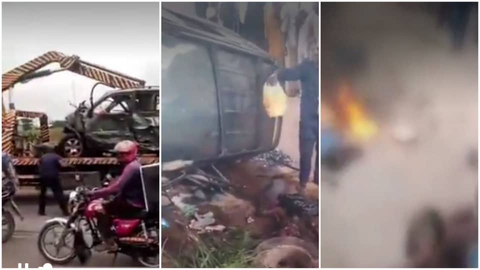 AMAC touts burnt after fatal Abuja crash kills family