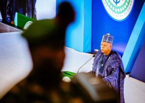 Vice President of Nigeria Kashim Shettima attends the three day ‘African Chiefs of Defense Staff Summit’ in Abuja, Nigeria on August 26, 2025. (Photo by Nigeria Presidency / Handout/Anadolu via Getty Images)