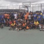 •Freedom Reign Basketball Summer Campers pose on the last day of the camp held at the NIS outdoor basketball court in Lagos.