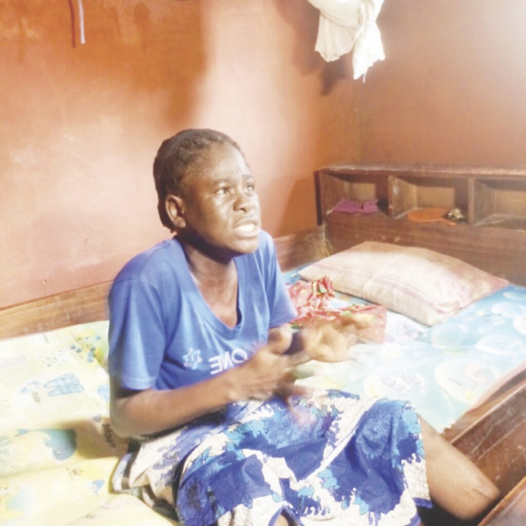•Susan Nweze narrating her ordeal to Sunday Sun