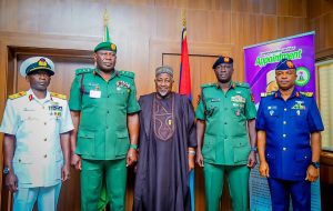 Defence Minister receives new CDS, Service Chiefs
