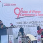 Ogun State Commissioner for Women Affairs and Social Development, Adijat Adeleye-Oladapo, at the 9th Voice of Women Conference and Awards during the  Fireside Chat: “Breaking Barriers through the Power of Community”, on Thursday, October 2, 2025, in Abuja