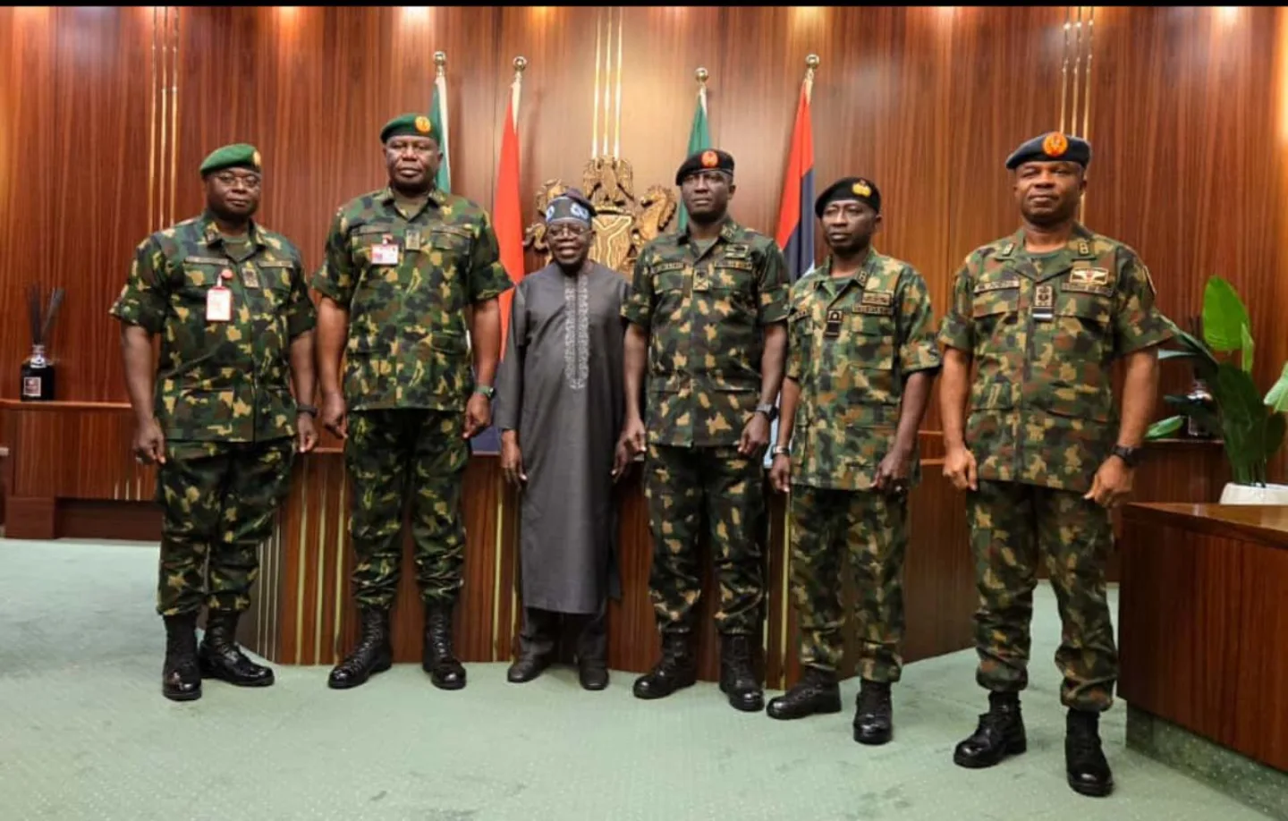 Tinubu holds inaugural meeting with CDS, Service Chiefs at State House