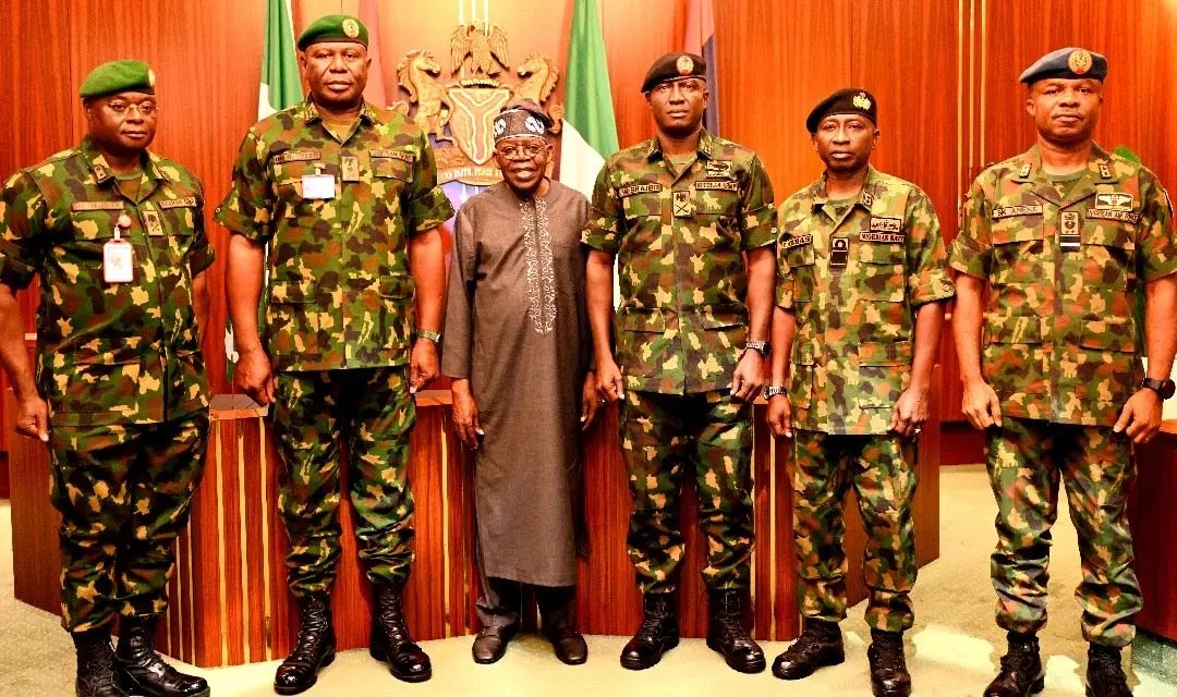 Tinubu decorates newly confirmed service chiefs