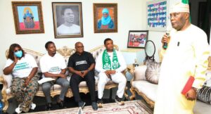 Atiku hosts young Nigerians led by Pastor Ukpola O. Chinedu