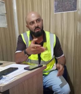 Bauhaus PM Engr Charbel Al-Ammar speaking with newsmen in his Makurdi office