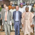 Members of the European Union Election Observation Follow-up Mission to Nigeria, with members of the Commission, in a group picture during the delegation’s visit to the INEC headquarters, Abuja on 2nd October 2025. PHOTO: DOMINIC JAMES