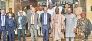 Members of the European Union Election Observation Follow-up Mission to Nigeria, with members of the Commission, in a group picture during the delegation’s visit to the INEC headquarters, Abuja on 2nd October 2025. PHOTO: DOMINIC JAMES
