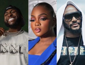 Davido, Eniola Badmus and 2Baba