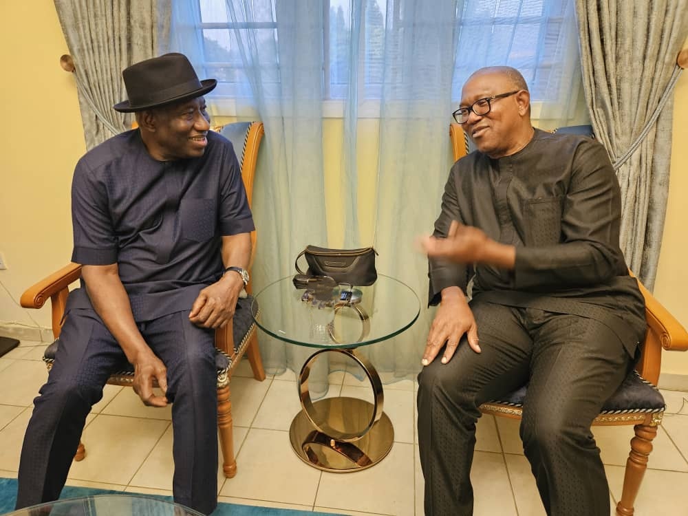 Goodluck Jonathan and Peter Obi