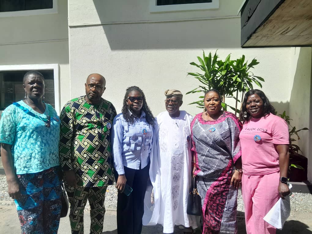 Family of the late Herbert Macaulay with Bode George (3rd right)in Lagos on Thursday