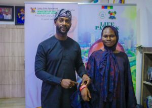 Lagos youth commissioner, Mobolaji Ogunlende and Mandy Kiss