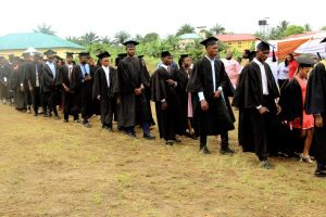 Matriculating students at Federal College of Education, Ididep, Akwa Ibom