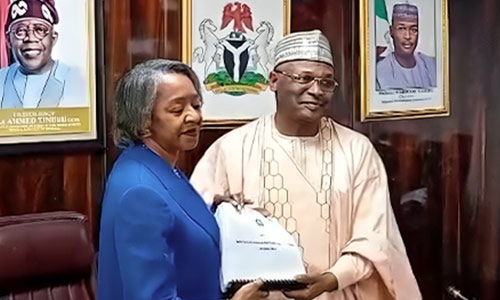 INEC boss Yakubu hands over to Agbamuche, proceeds on terminal leave