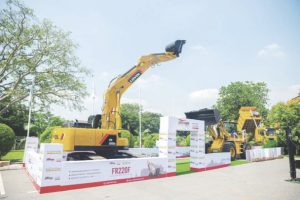 Mikano Motors LHCV outdoor exhibition stand at Nigeria Mining Week