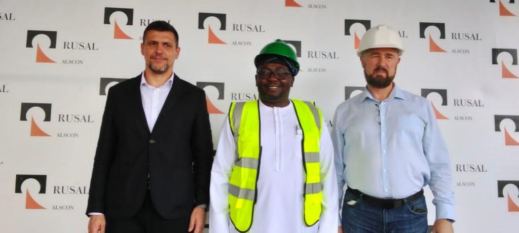 Minister of Power Adebayo Adelabu with management of ALSCON, Ikot Abasi, Akwa Ibom