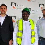 Minister of Power Adebayo Adelabu with management of ALSCON, Ikot Abasi, Akwa Ibom