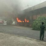 Rivers-state-government-secreratariat-on-fire