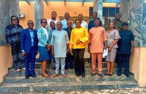 Some of the Journalists in a group photo with resource persons.