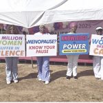 Some participants at the Walk4Menopause campaign before the walk kicked off