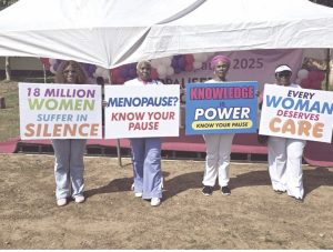 Some participants at the Walk4Menopause campaign before the walk kicked off