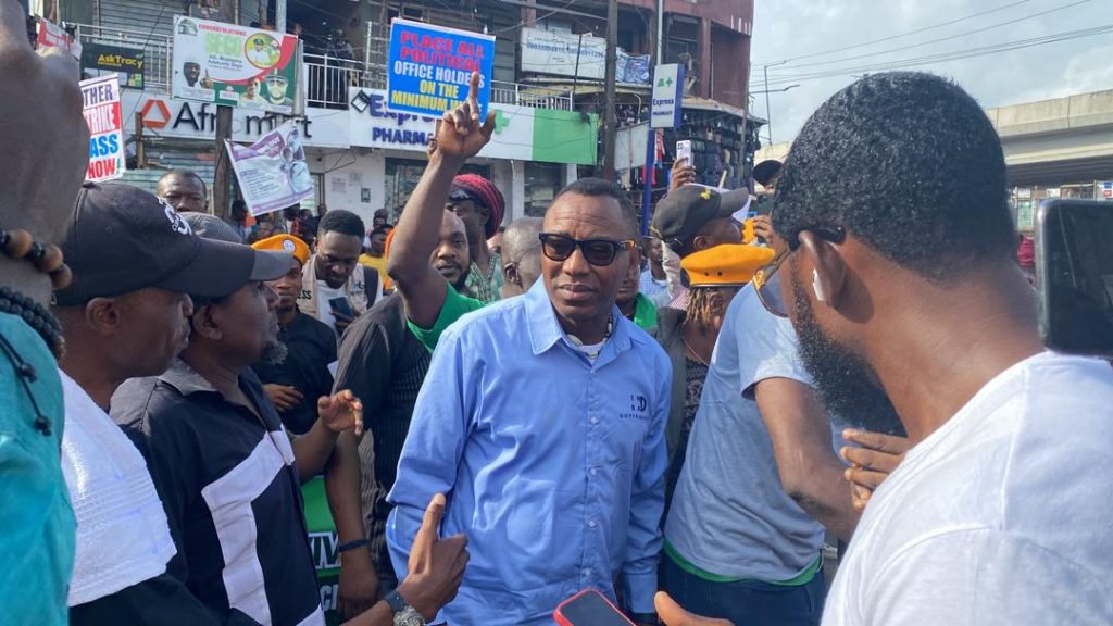 Sowore leading a protest