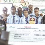 Students of Oke-Ira Senior Grammer School and Earthplus officials