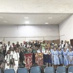 Students with Leos Club officials