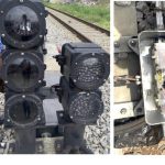 Vandalised signal, communication equipment.