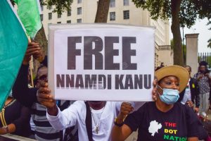 free-nnamdi-kanu-pro-biafra-protest-london-uk-london-united-kingdom-th-july-protester-holds-free-nnamdi-kanu-placard-225343826