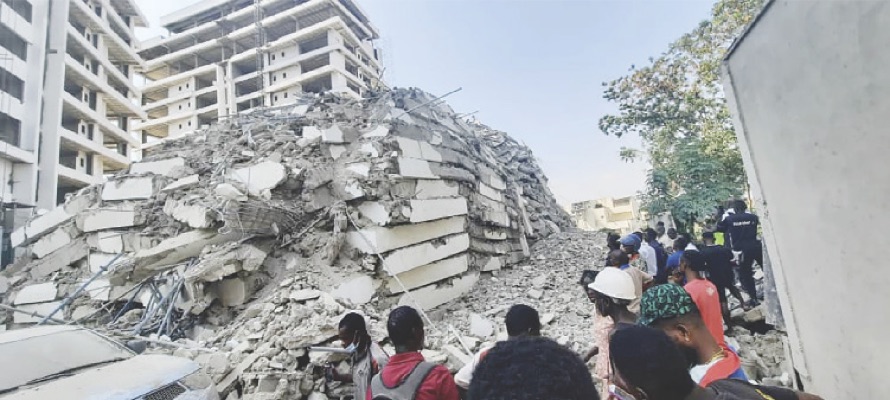 •Building collapsed in Nigeria