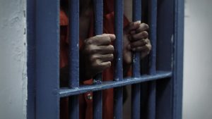 Black man in a US jail