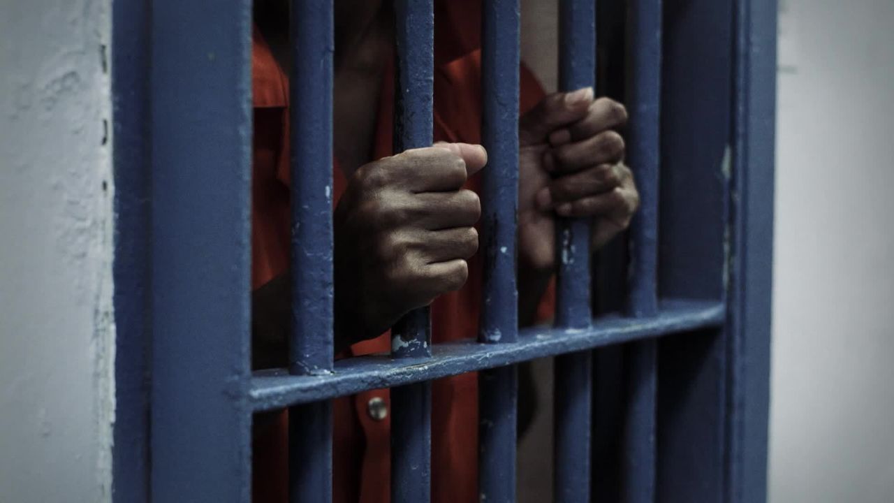Black man in a US jail