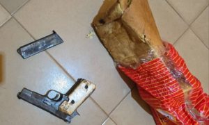 pistol hidden in bread in Delta