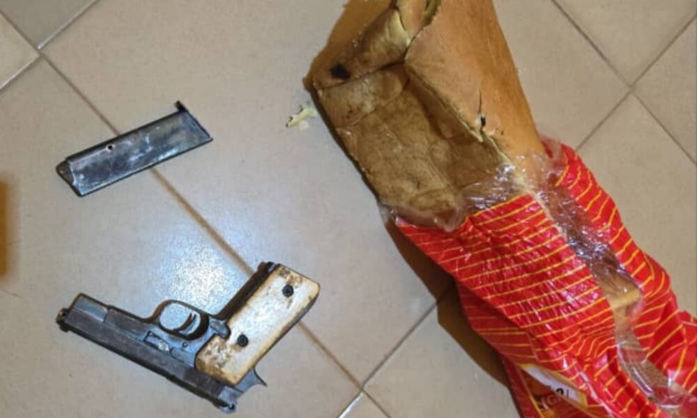 pistol hidden in bread in Delta