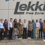 The Managing Director, Lekki Free Zone Development Company (LFZDC), Dai Shunfa (6th r), with the visiting journalists and officials of the Embassy of the People’s Republic of China in Nigeria
