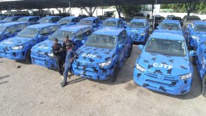 Patrol vehicles handed over to security agencies, CJTF in Maiduguri on Tuesday 
