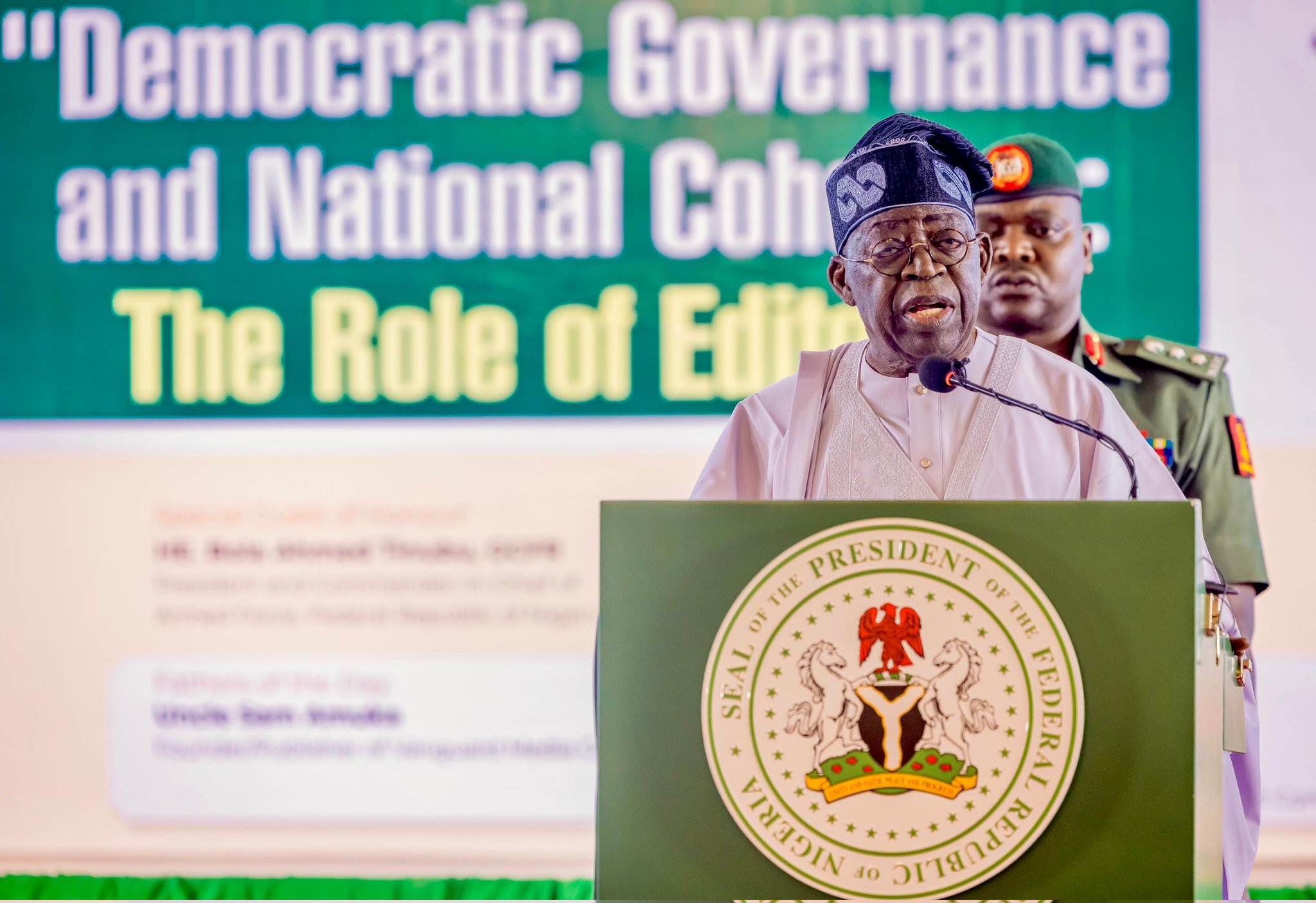 Tinubu at Editors Conference 2025