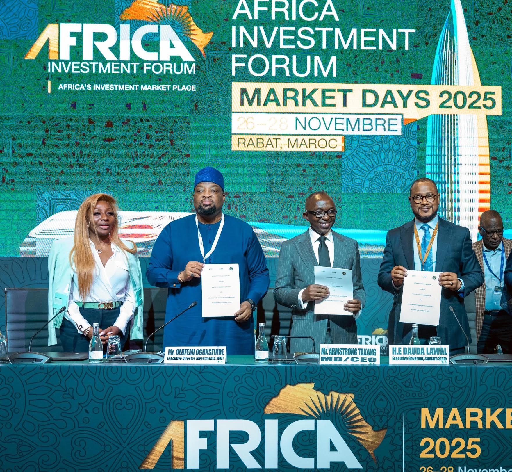 Zamfara State Governor Dr Dauda Lawal at the investment summit in Morocco