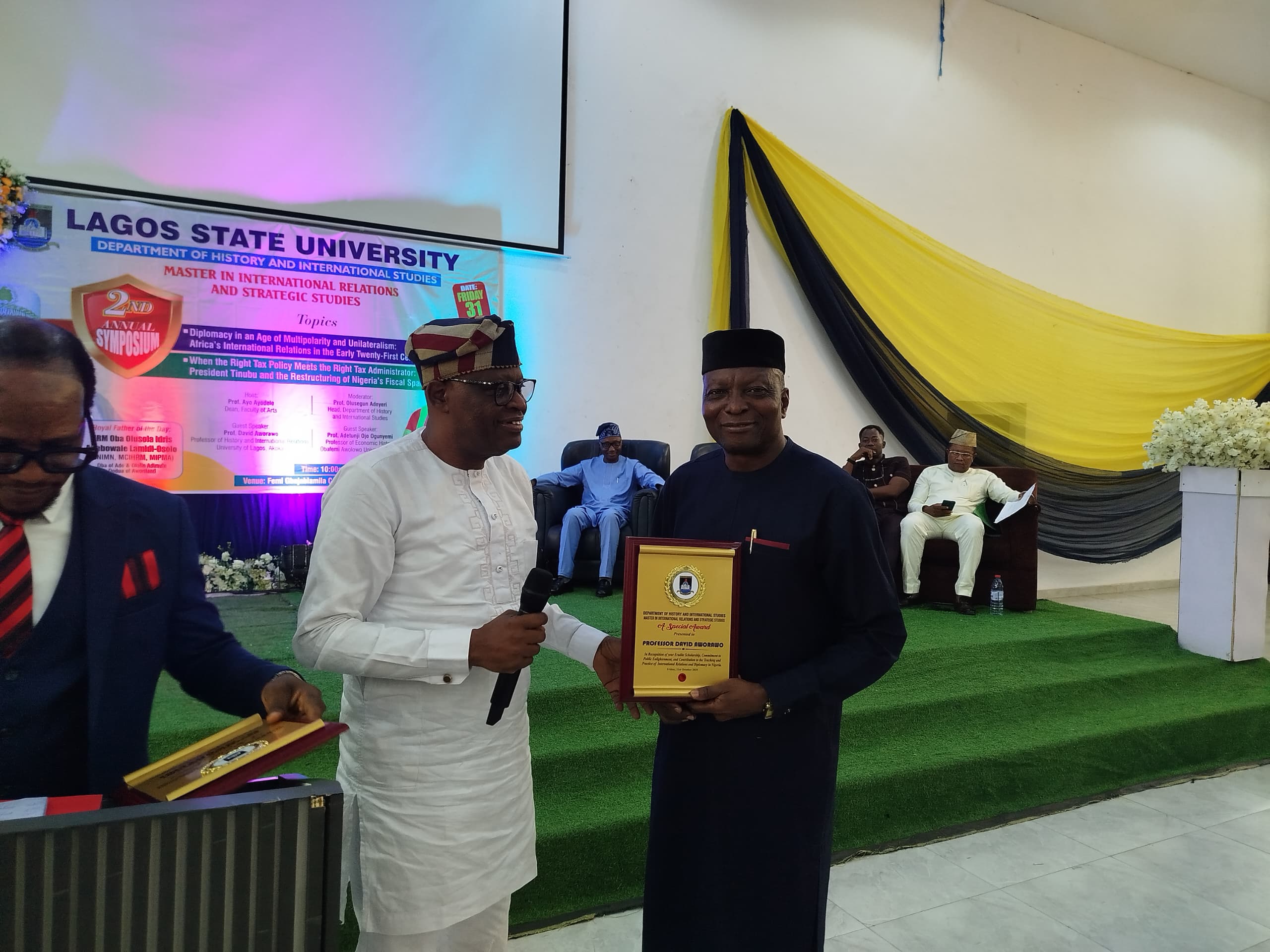 At LASU MIRSS lecture, Aworawo charts new path for Africa's foreign relations