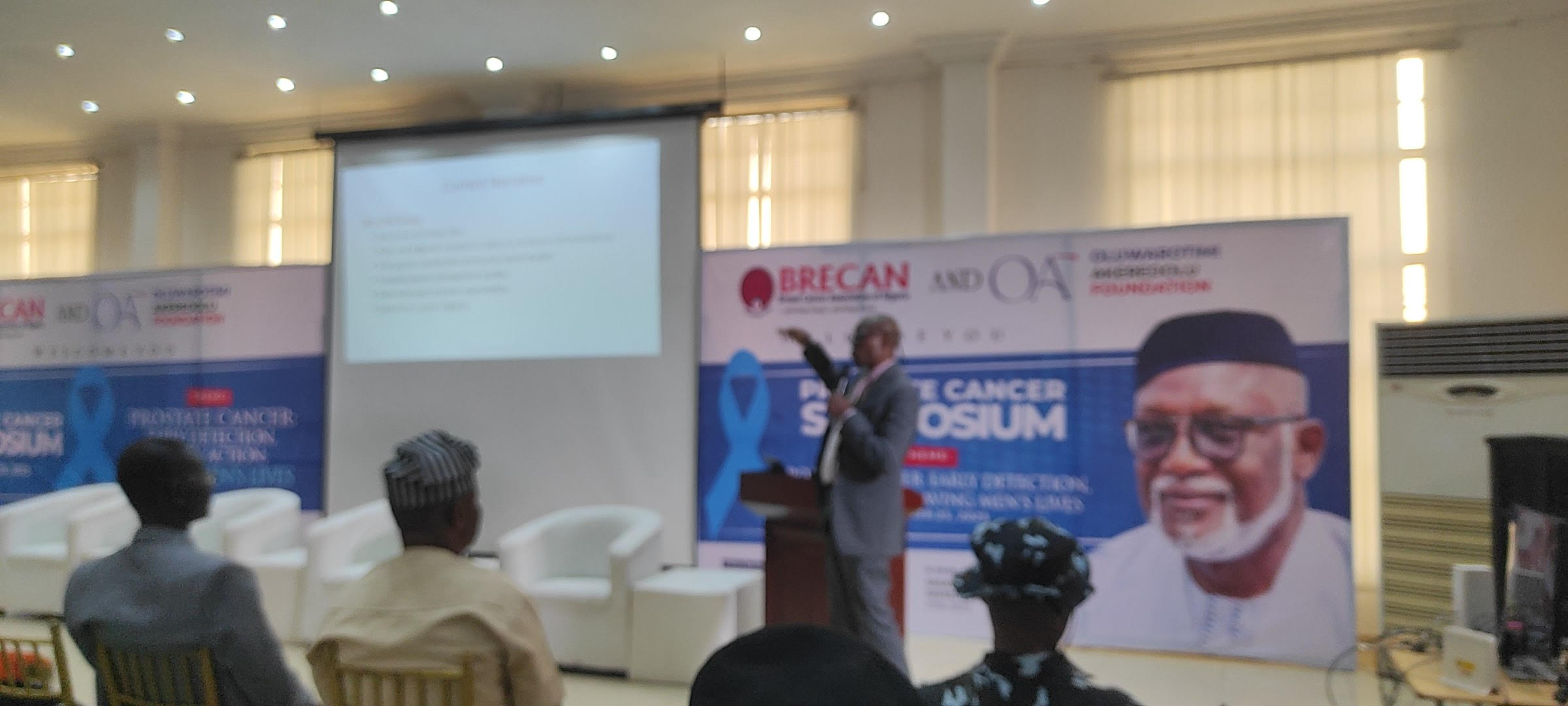 Dr. Adekola Adebayo, a Consultant Urologist at the University College Hospital (UCH), Ibadan, presenting his keynote address.