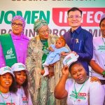 First Lady of Nigeria, Oluremi Tinubu(m) flanked on the left by the Wife of the Vice President of Nigeria, Nana Shettima, Wife of the Imo State Governor, Chioma Uzodimma, Wife of the Kwara State Governor, Olufolake Abdulrazaq and beneficiaries and on the right by the MD Huawei Nigeria, Chris Lou and other participants at the closing ceremony of the RHI/ HUAWEI Women in Tech Training Programme held at the State House Abuja on Thursday 6th November 2025