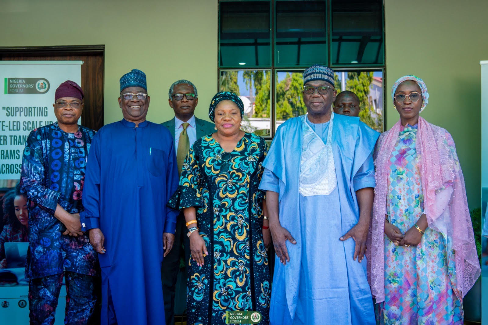 L-R: Executive Director Policy Strategy and Research Nigeria Governors Forum, Yunusa Olalekan; Director General Nigeria Governors Forum, Abdulateef Shittu; Executive Director Finance and Administration, Obiora Nnaji; Dean of Commissioner of Women Affairs and Commissioner for Women Affairs Cross River State, Edema Irom; Chairman Nigeria Governors’ Forum and Governor Kwara State, AbdulRahman AbdulRazaq and Director Gender Affairs and CEO Nigeria Governors’ Spouses Forum, Hauwa Haliru during the Inauguration of the Community of Practice (COP) for Commissioners of Women Affairs at the Nigeria Governors’ Forum Secretariat recently