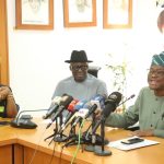 South-South Development Commission (SSDC) Board and Management led by Chairman Chinudom Nwuche and Managing Director Usoro Akpabio, during a courtesy visit to Minister of the Federal Capital Territory (FCT), Nyesom Wike, on Wednesday, November 19, 2025