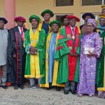 Rep of the VC, Prof. Maikano Ari, and Prof. Barnabas Embugus Barde among other staff of the institution during the event in the Keffi LGA, Nasarawa State.