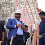 R-L: FCTA Permanent Secretary, Transportation, Florence Okonkwo , FCT Minister, Nyesom Wike, Managing Director, Planet Projects Limited, Biodun Otunola and Mandate Secretary, transportation, Chinedum Elechi during an inspection of the Central Business District Bus terminal in Abuja