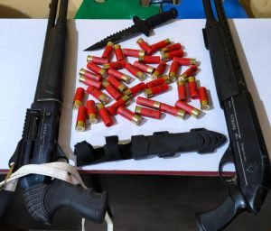 Seized items by Delta police