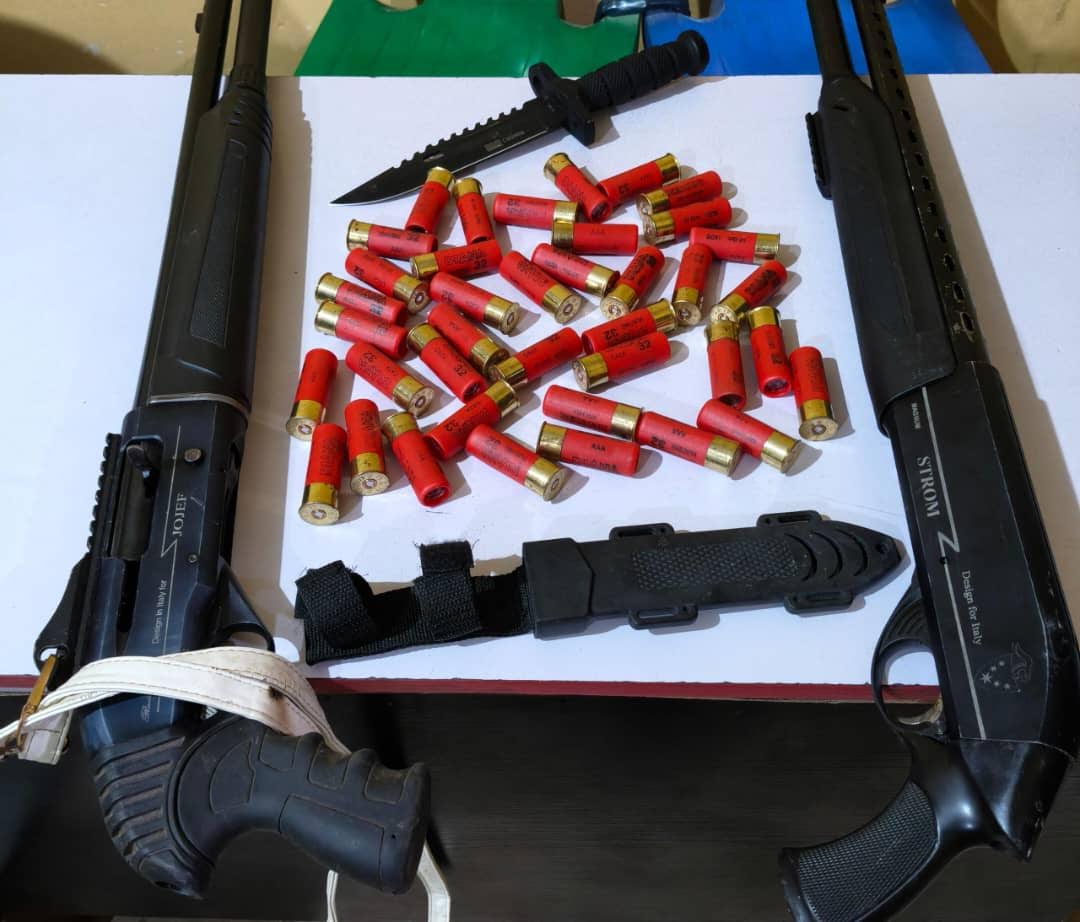 Seized items by Delta police
