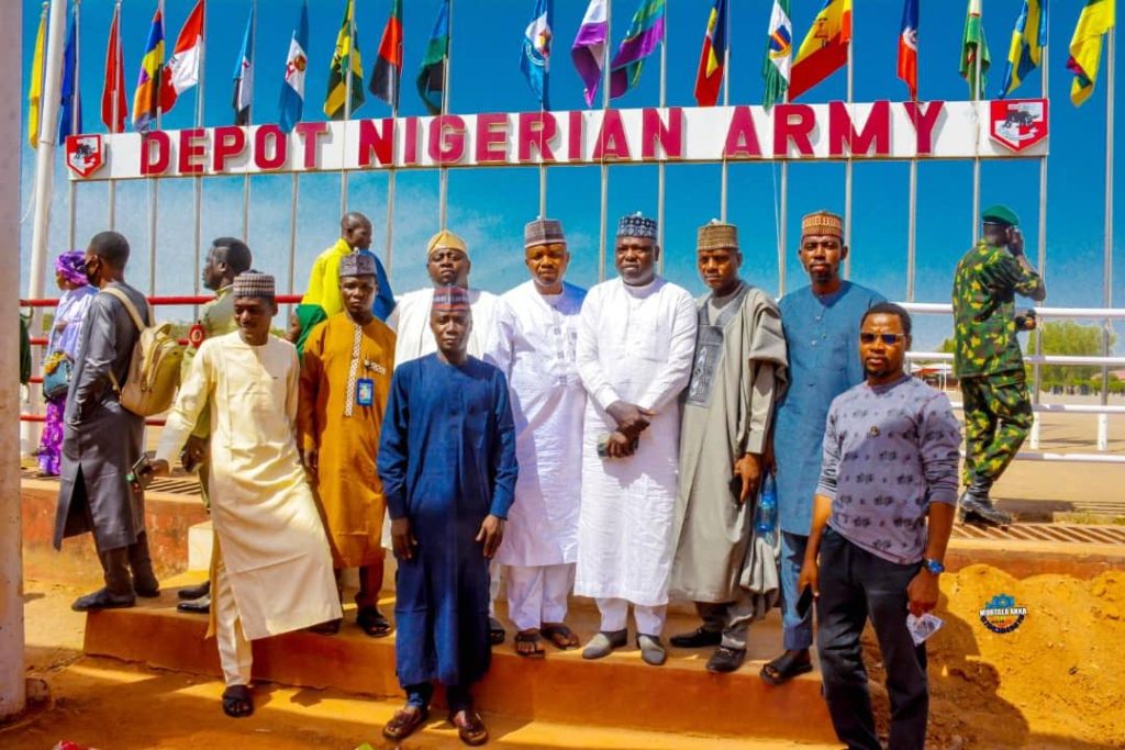 Senator Yari team at the passing out parade in Zaria, Kaduna state