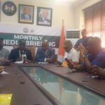 Akwa Ibom Commissioner for Information Dr Aniekan Umanah during monthly media briefing at Ministry of Information, Uyo
